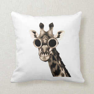 Giraffe mit Steampunk-Sonnenbrille Schutzbrille Kissen