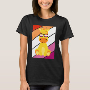 Giraffe mit stolzer lesbischer Flagge LGBTQ Stolz T-Shirt