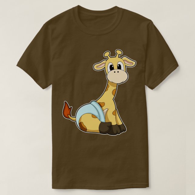 Giraffe mit Unterhosen T-Shirt (Design vorne)