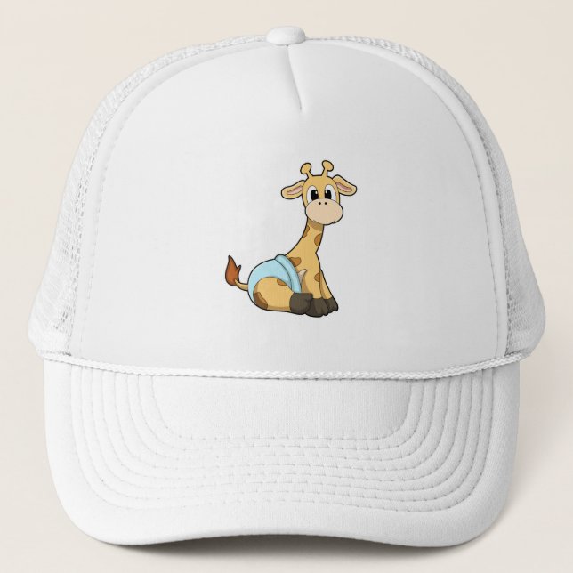 Giraffe mit Unterhosen Truckerkappe (Vorderseite)
