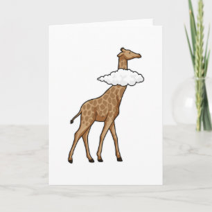 Giraffe mit Wolke Karte