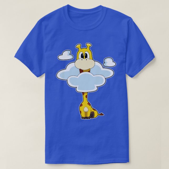 Giraffe mit Wolken 1 T-Shirt (Design vorne)
