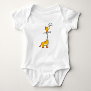 Giraffe mit Wolken Baby Strampler