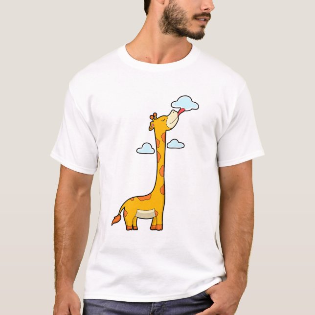Giraffe mit Wolken T-Shirt (Vorderseite)