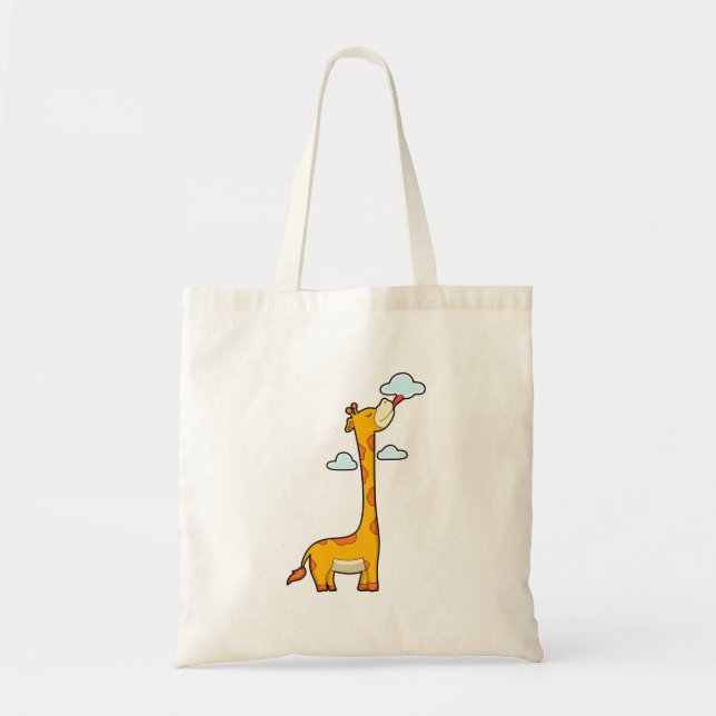 Giraffe mit Wolken Tragetasche (Vorne)