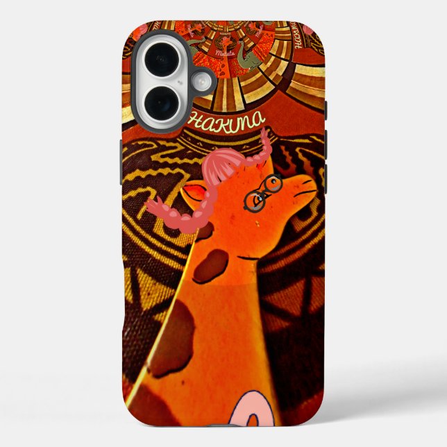 Giraffe mit zwei Ponytails Kunst Case-Mate iPhone Hülle (Rückseite)