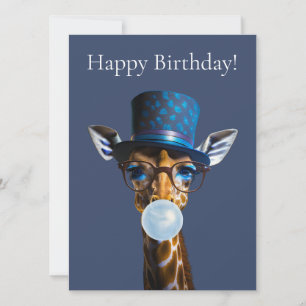 Giraffe mit Zylinder Kaugummi Alles Gute zum Gebur