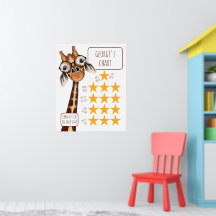 Giraffe Mittlerdiagramm, Plakatpapier (Matte)
