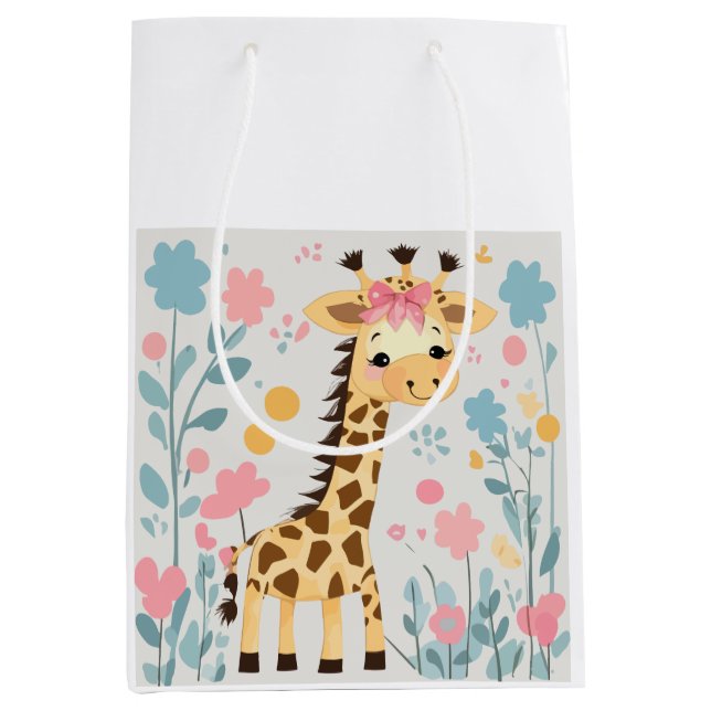 Giraffe Mittlere Geschenktüte (Vorderseite)