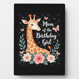 Giraffe Mom of the Birthday Girl Matching Family L Fotoplatte