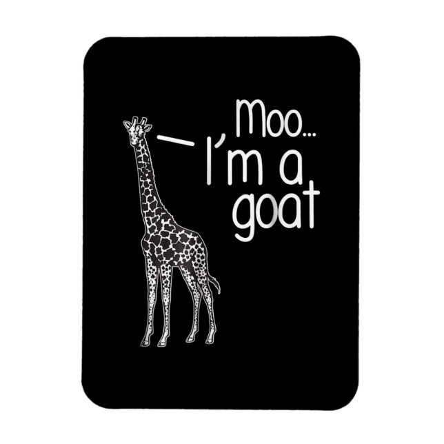 Giraffe Moo I bin eine Ziege Magnet (Vertikal)