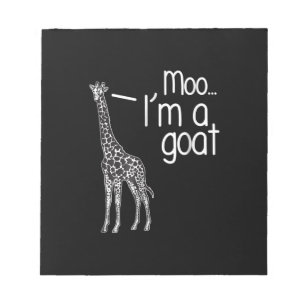 Giraffe Moo I bin eine Ziege Notizblock