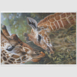 Giraffe Mother Baby Nah Up Decoupage Seidenpapier