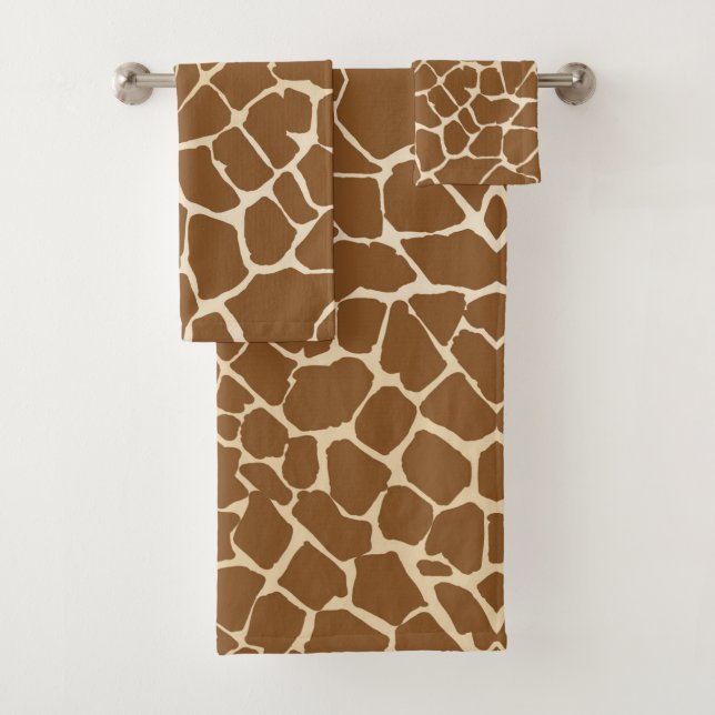 Giraffe Muster ausblenden Print Badhandtuch Set (Insitu)