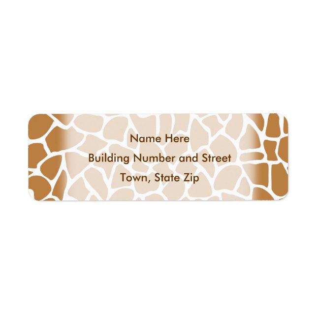 Giraffe Muster Brown Animal Print Design. (Vorne)