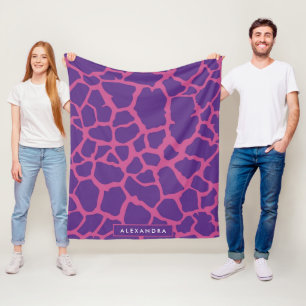 Giraffe Muster Fleecedecke