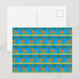 Giraffe (Muster) - Postkarte