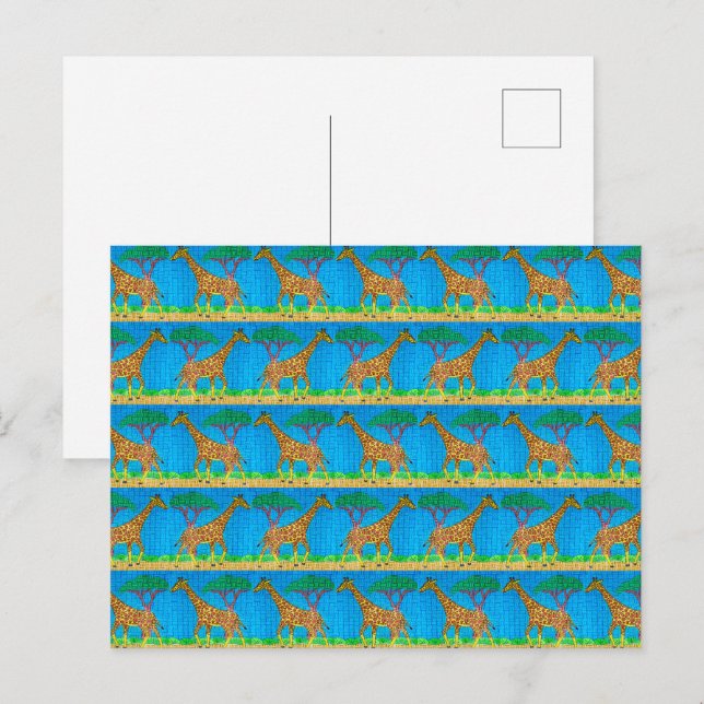 Giraffe (Muster) - Postkarte (Vorne/Hinten)