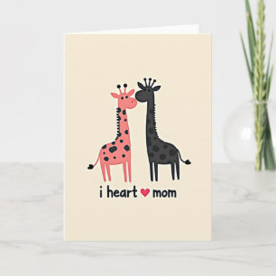 Giraffe Muttertagskarte Karte