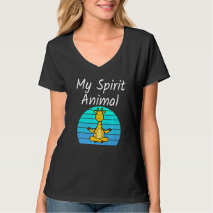 Giraffe My Spirit Animal Relaxation Mediation Yoga T-Shirt