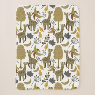 Giraffe nahtloses Muster, gelb, groß Sherpadecke