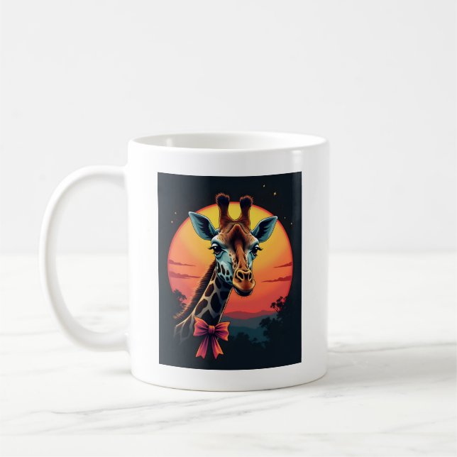 Giraffe Neck Like a Rollercoaster Run Funny Retro  Kaffeetasse (Links)
