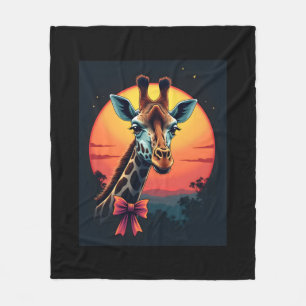 Giraffe Neck wie ein Rollercoaster Run Funny Retro Fleecedecke