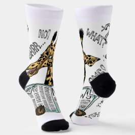Giraffe News Socks Socken