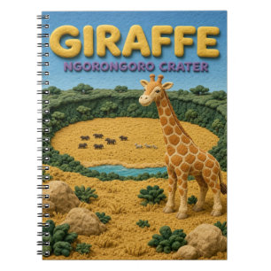 Giraffe Ngorongoro-Krater Modern KlayKoo Notizblock