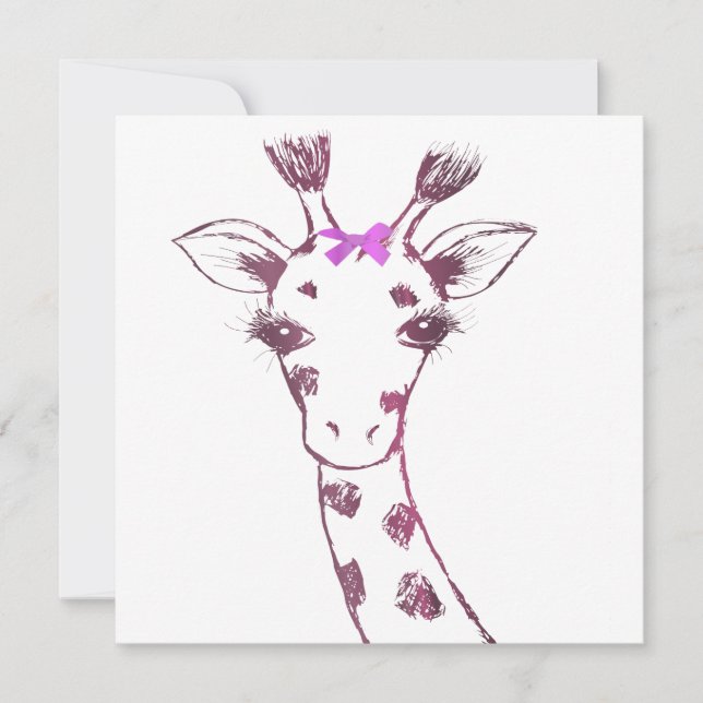 Giraffe Niedlich Sarcastic Design Dankeskarte (Vorderseite)
