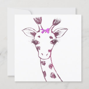 Giraffe Niedlich Sarcastic Design Dankeskarte