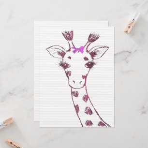 Giraffe Niedlich Sarcastic Design Karte