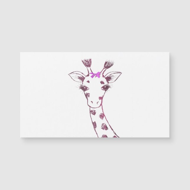 Giraffe Niedlich Sarcastic Design Magnetkarte (Vorderseite)