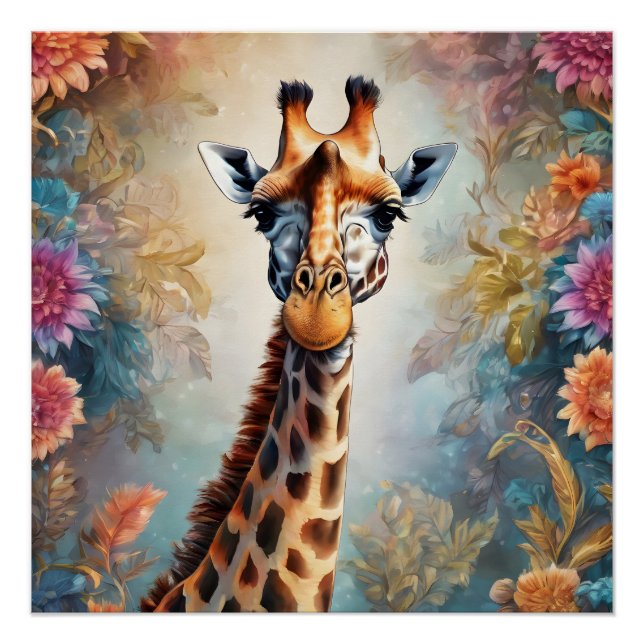 Giraffe no 11 Glossy Poster (Vorderseite)