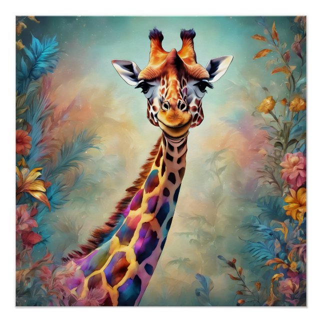 Giraffe no 14 Glossy Poster (Vorderseite)