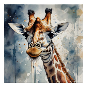 Giraffe no 1 Glossy Poster
