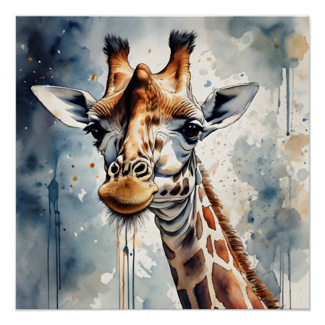 Giraffe no 1 Glossy Poster (Vorderseite)