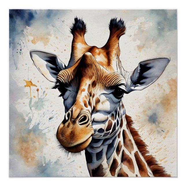 Giraffe no 2 Glossy Poster (Vorderseite)