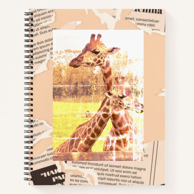 Giraffe - Notebook Notizbuch (Vorderseite)