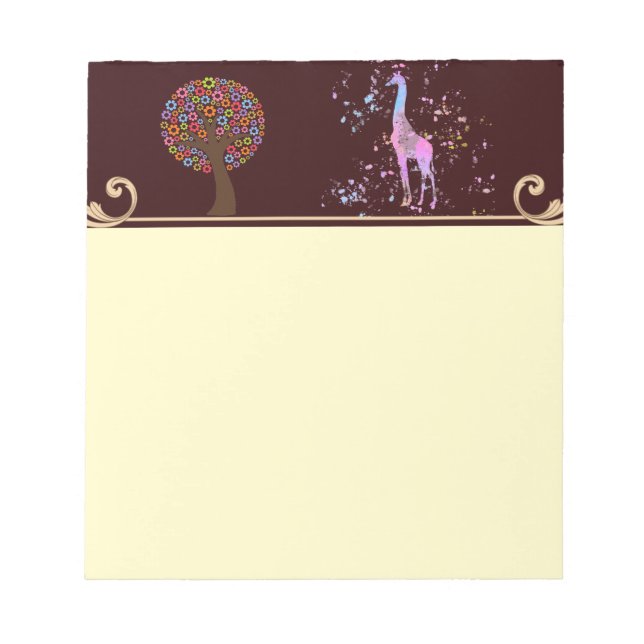 Giraffe Notizblock (Vorderseite)