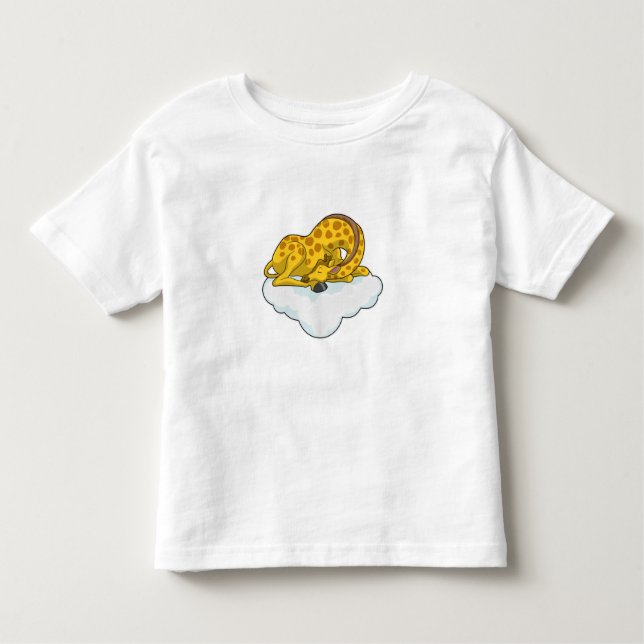 Giraffe on Clouds Kleinkind T-shirt (Vorderseite)
