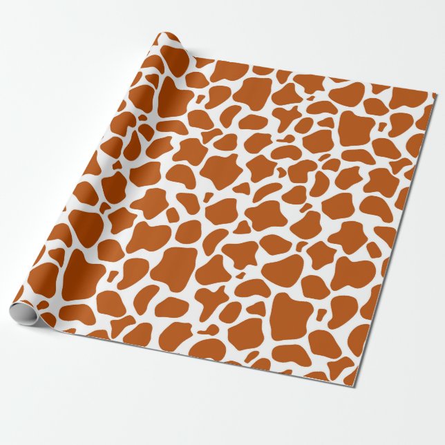 Giraffe Orange Druck Geschenkverpackungspapier Geschenkpapier (Ungerollt)