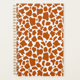 Giraffe Orange Print Notebook Planner  Planer