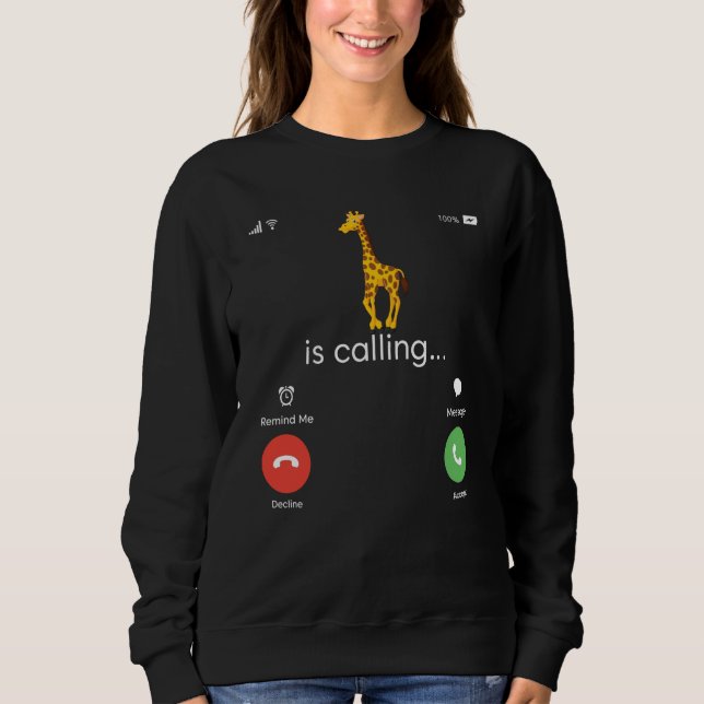 Giraffe Ornament Giraffe Merch Animal Print Giraff Sweatshirt (Vorderseite)