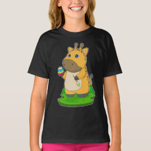 Giraffe Ostereier-Eierpinsel T-Shirt