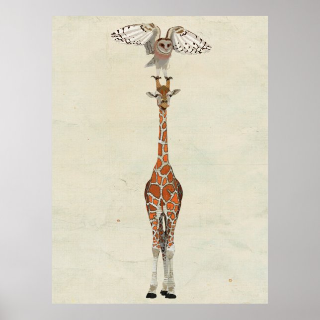 GIRAFFE & OWL Art Poster (Vorne)