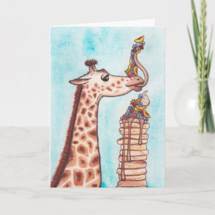 Giraffe & Pancakes Geburtskarte Feiertagskarte