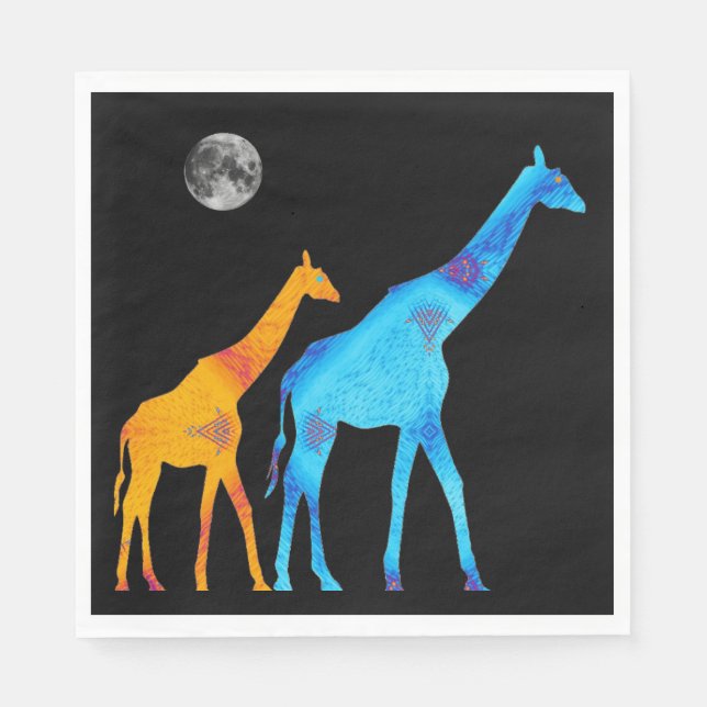 Giraffe Paper Napkin Serviette (Vorderseite)