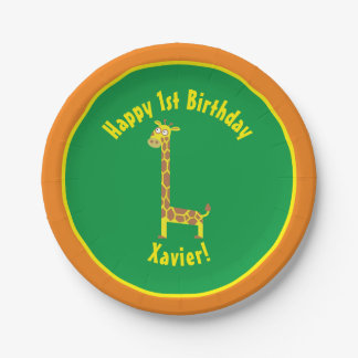 Giraffe Paper Tellers Tier Geburtstagspartei Pappteller