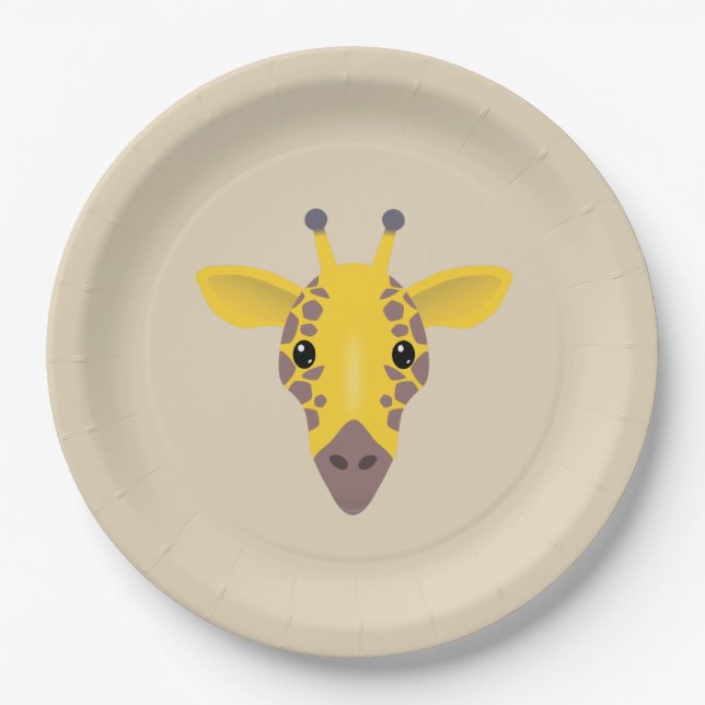 Giraffe Pappteller (Vorderseite)